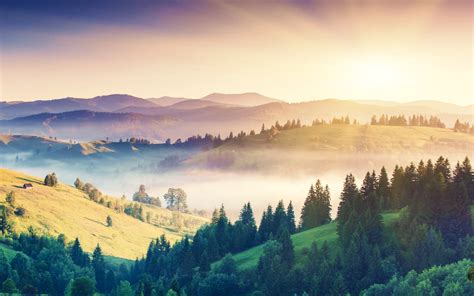 Misty Mountain Morning - HD Nature Wallpaper