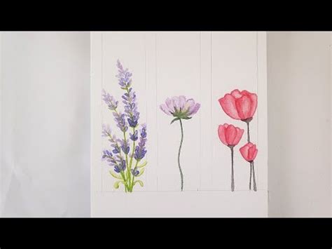 #3| Watercolor painting | Vẽ hoa bằng màu nước đơn giản - YouTube