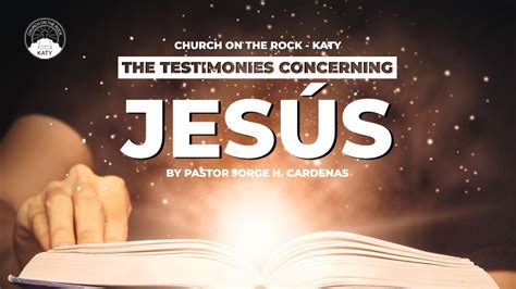 The Testimonies Concerning Jesus - YouTube