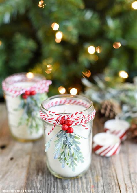 DIY Christmas Mason Jar Candle | AllFreeChristmasCrafts.com