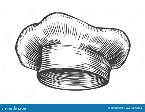 Chef Hat Sketch Vector Drawing Cap White | CartoonDealer.com #62865555