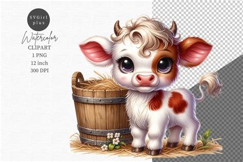 Farm animals clipart, Calf clipart, Cute animals (3381774)