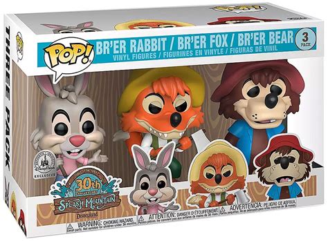 POP Disney Br'er Rabbit, Br'er Fox & Br'er Bear Vinyl Figure 3-Pack ...