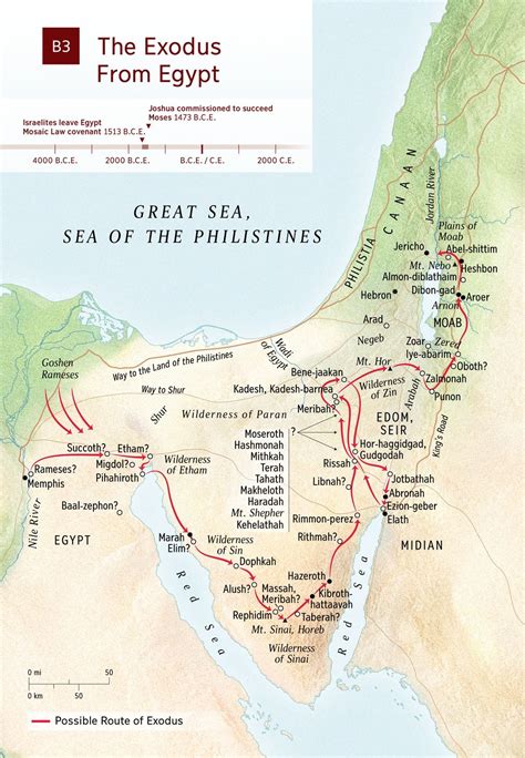 Map: Exodus From Egypt | NWT | Bible mapping, Bible study, Bible genealogy