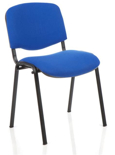 ISO Stacking Chair Blue Fabric Black Frame (Priced at an MOQ of 4 ...