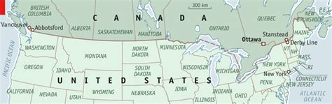 Map Of Usa Canada Border – Topographic Map of Usa with States