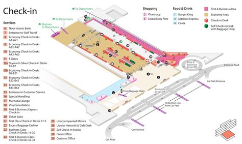 Dubai Airport Terminal 3 Maps - Dubai Airport Guide