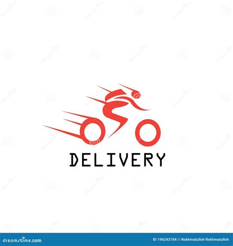 Bicycle Delivery Logo Illustration, People with Color Design Vector ...