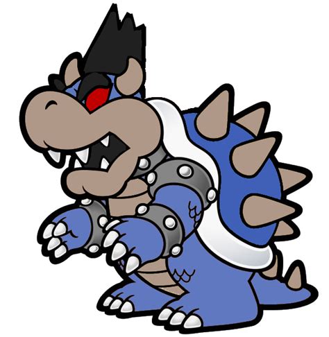 Paper Dark Bowser by PokeviantART on DeviantArt