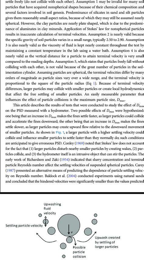 Schematic, larger particles with higher settling velocity interacts ...