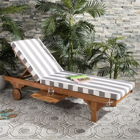 Sol 72 Outdoor™ Alvah 78.75" Long Reclining Eucalyptus Single Chaise ...