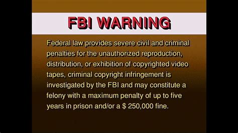 FBI Warning Screen/Trimark Pictures DVD (2000) - YouTube