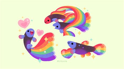 Rainbow guppy on Behance