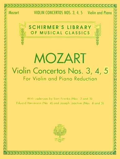 Mozart Violin Concerto Sheet Music for Piano