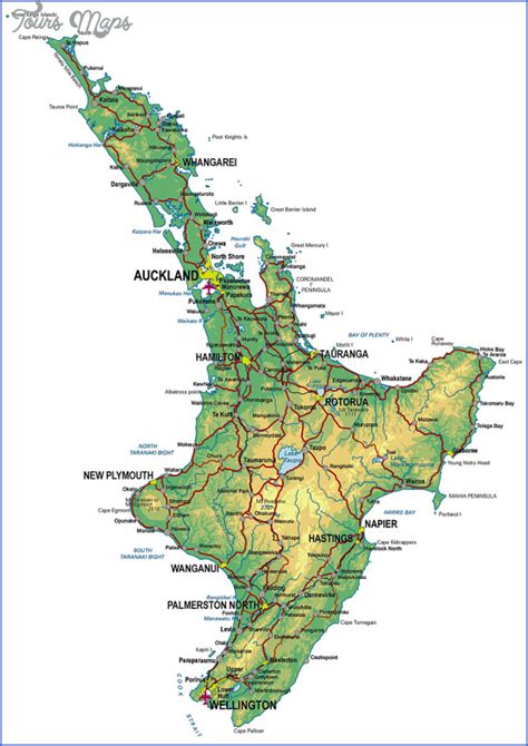 Detailed Map Of New Zealand - ToursMaps.com