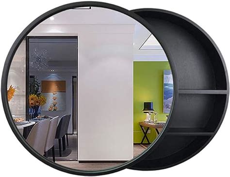 Round Bathroom Mirror Cabinet, Bathroom Wall Storage Cabinet Sliding ...