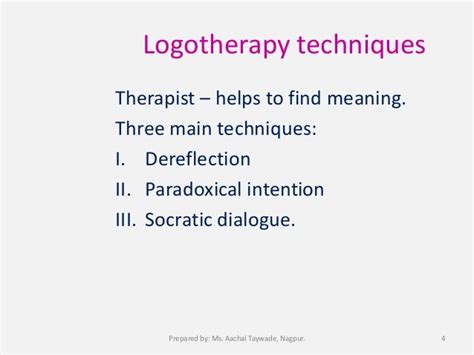 logo therapy techniques by V. Frankl