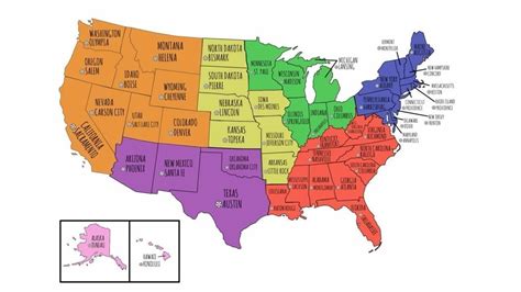 Map Of The 50 States And Capitals - Map Of The World