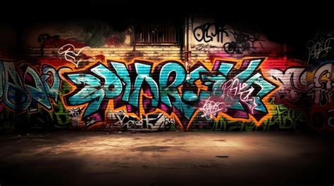 Una pared de graffiti con la palabra "sprite" en ella. | Foto Premium