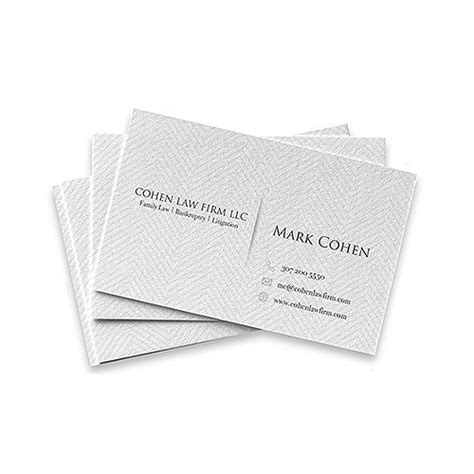 Linen Paper Business Cards - Claws Custom Boxes LLC