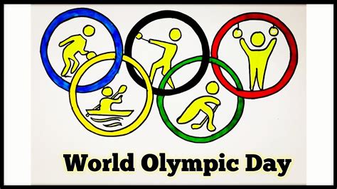 Olympic Day Drawing | Poster On Olympic Day Run 2021| International ...