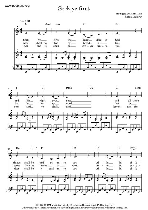 Hymn-Seek Ye First Sheet Music pdf, - Free Score Download ★