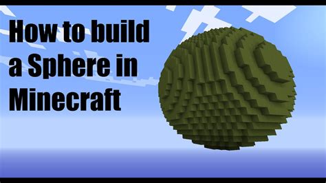 How to make a hollow sphere in minecraft