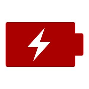 Battery icon (png symbol) red