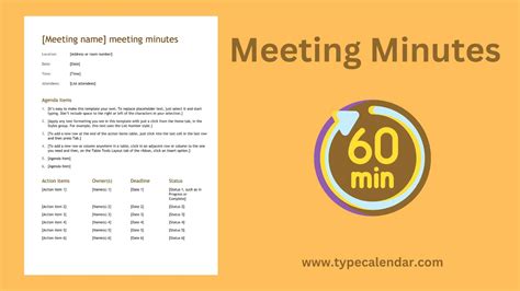 Free Printable Meeting Minutes Templates For Easy Record-Keeping