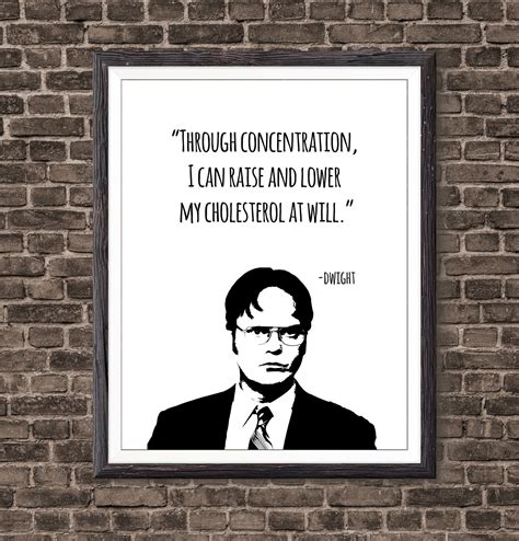 Dwight Schrute Quotes Life Art Print From the Office TV Show | Etsy