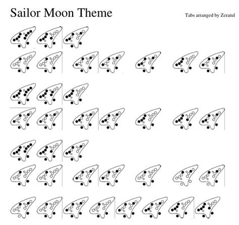 Sailor Moon Theme | Ocarina tabs, Ocarina music, Music tabs