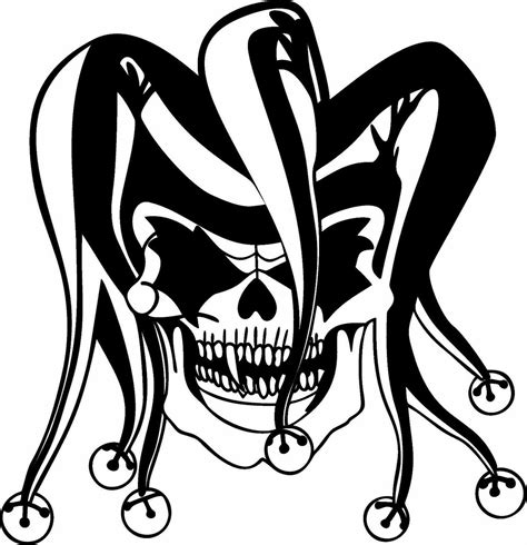 Clown Evil Jester Joker Skull Car Truck Window Laptop Vinyl Decal Sticker