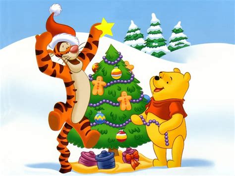 Christmas Tree for Winnie the Pooh - Disney Christmas Wallpaper ...