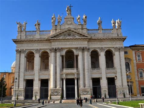 ITALIAN LATE BAROQUE ARCHITECTURE; Facade of basilica of St John ...