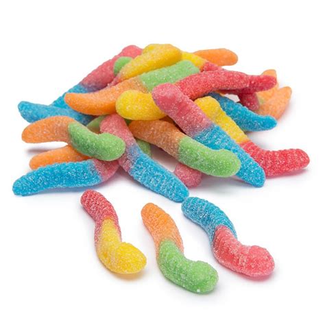 Trolli Sour Brite Crawlers Gummy Worms: 5LB Bag Candy Gift Box, Candy ...