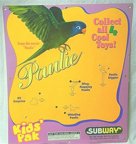 SUBWAY KIDS PAK MEAL Toys VINTAGE DISPLAY BOARDS ONLY | eBay