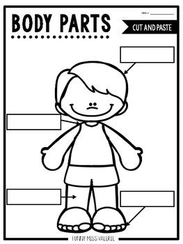 Head - Shoulders - Knees and Toes Activity Sheet by Funny Miss Valerie