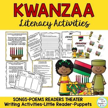 Kwanzaa Songs, Poems, Readers Theater Literacy Activities ELA Activities