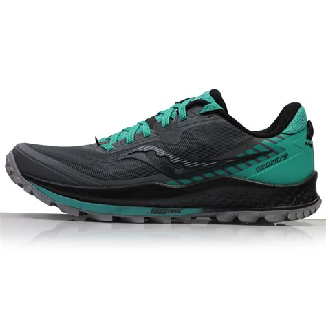 Saucony Peregrine 11 Women's Trail Shoe - Shadow/Jade | The Running Outlet