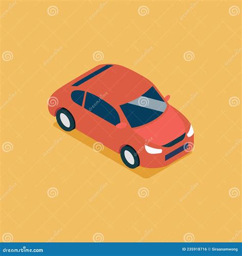 Isometric Car Vector Illustration Stock Vector - Illustration of icon ...