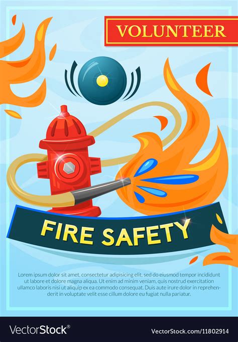 Fire safety poster Royalty Free Vector Image - VectorStock