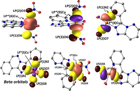 The orbital–orbital interactions shared in the Cu‐N and Cu‐O bonds of ...