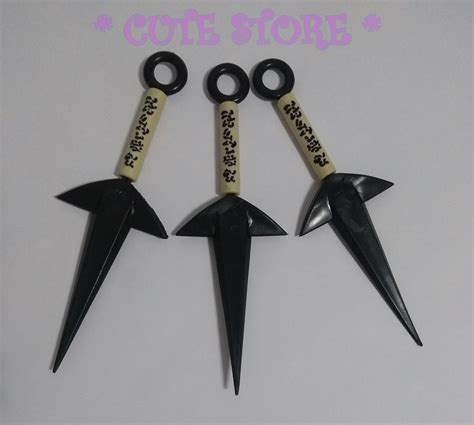 Kit Três Kunai Minato Naruto Anime Cosplay Flexível Preta 22 - R$ 90,00 ...