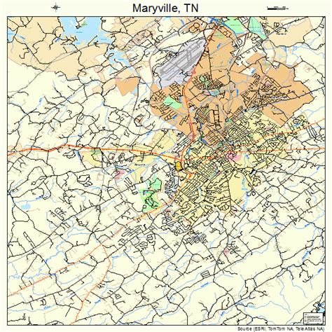 Maryville Tennessee Street Map 4746380