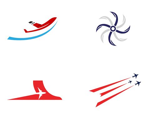 Airplane fly logo and symbols vector template 623408 Vector Art at Vecteezy