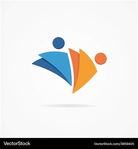 Abstract human logo Royalty Free Vector Image - VectorStock