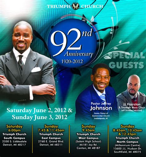 JUN 2 & 3: Pastor Jeffrey Johnson & JJ Hairston @ Triumph Church's 92nd ...