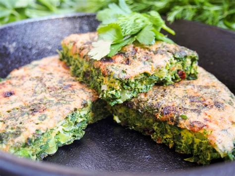 Kuku sabzi - Persian herb frittata - Caroline's Cooking