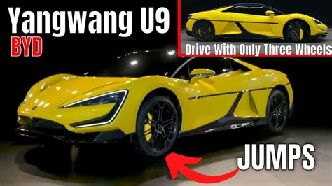 Electric Chinese Supercar BYD Yangwang U9 Jump and Drive With Only ...