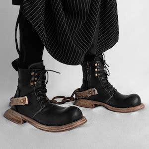 Men and Women Boots Special-shaped Leather Sole Goodyear Military Work ...